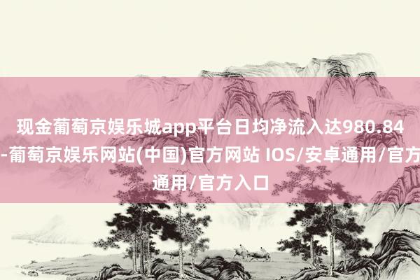 现金葡萄京娱乐城app平台日均净流入达980.84万元-葡萄京娱乐网站(中国)官方网站 IOS/安卓通用/官方入口