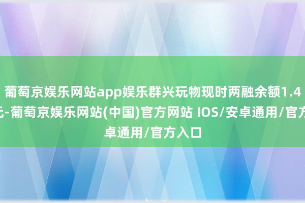 葡萄京娱乐网站app娱乐群兴玩物现时两融余额1.45亿元-葡萄京娱乐网站(中国)官方网站 IOS/安卓通用/官方入口